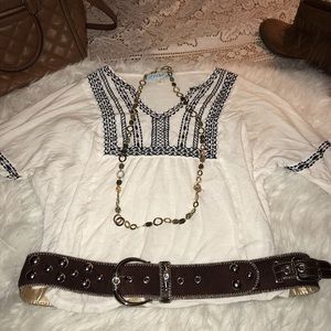 White Cotton Beautiful Boho Peasant Blouse ✌️